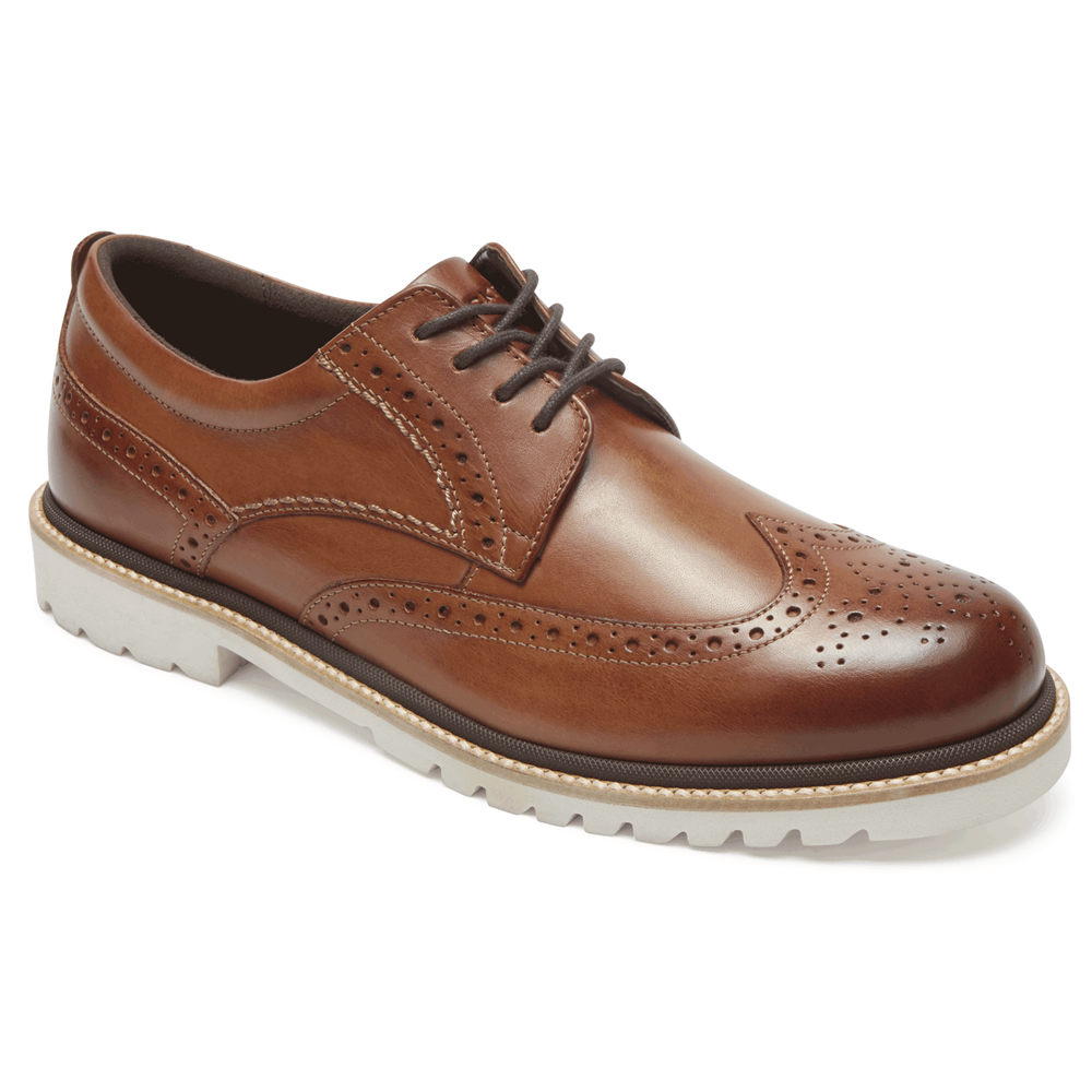 Rockport Mens Marshall Wingtip - Dress Shoes Brown - MDY279348